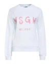 Msgm Woman Sweatshirt White Size Xxs Cotton