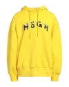 Msgm Woman Sweatshirt Yellow Size Xs Cotton