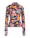 Msgm Woman T-shirt Black Size 6 Polyester, Elastane In Black