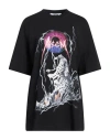 Msgm Woman T-shirt Black Size L Cotton In Black