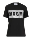 Msgm Woman T-shirt Black Size L Cotton