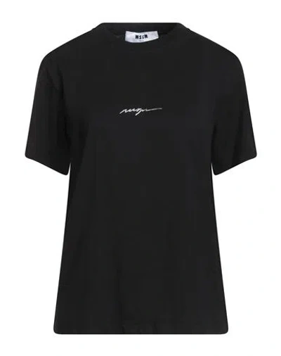 Msgm Woman T-shirt Black Size L Cotton