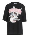 Msgm Woman T-shirt Black Size L Cotton