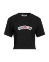 Msgm Woman T-shirt Black Size Xs Cotton In Black