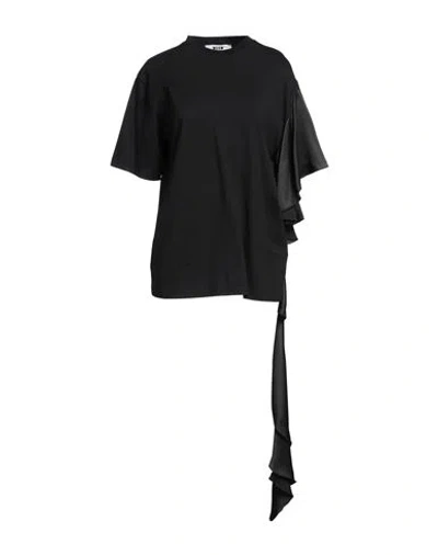Msgm Woman T-shirt Black Size L Cotton, Viscose