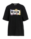 Msgm Woman T-shirt Black Size M Cotton