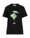 Msgm Cat Printed T-shirt In Black
