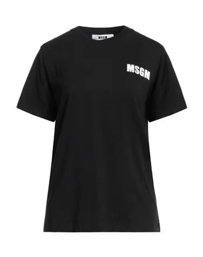 Msgm Woman T-shirt Black Size S Cotton