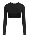 Msgm Woman T-shirt Black Size L Polyamide, Elastane