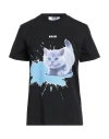 Msgm Woman T-shirt Black Size L Cotton