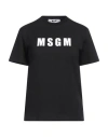 Msgm Logo-print Cotton T-shirt In Black