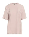 Msgm Woman T-shirt Blush Size Xxs Organic Cotton In Pink