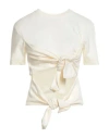 Msgm Woman T-shirt Cream Size Xs Cotton In White