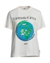 Msgm Woman T-shirt Cream Size L Organic Cotton In White