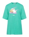 Msgm Woman T-shirt Emerald Green Size L Cotton In Green