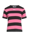 Msgm Woman T-shirt Fuchsia Size M Cotton