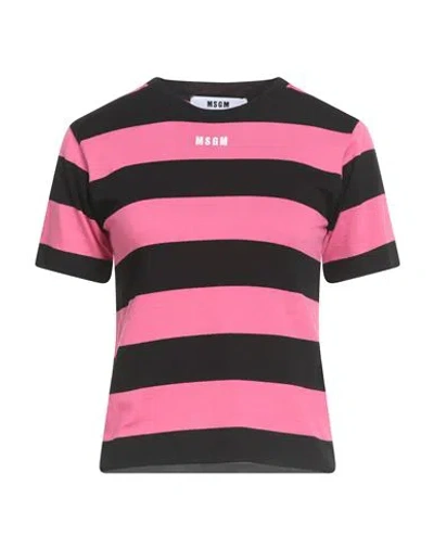 Msgm Woman T-shirt Fuchsia Size M Cotton