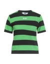 Msgm Woman T-shirt Green Size M Cotton