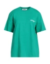 Msgm Woman T-shirt Green Size M Cotton