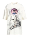 Msgm Woman T-shirt Ivory Size L Cotton In White