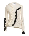 Msgm Woman T-shirt Ivory Size S Cotton, Polyamide