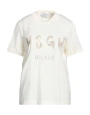 Msgm Woman T-shirt Ivory Size Xl Cotton In White