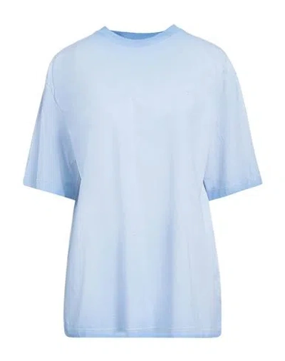Msgm Woman T-shirt Light Blue Size S Cotton