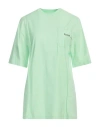 Msgm Woman T-shirt Light Green Size Xxs Organic Cotton