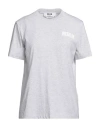 Msgm Woman T-shirt Light Grey Size L Cotton