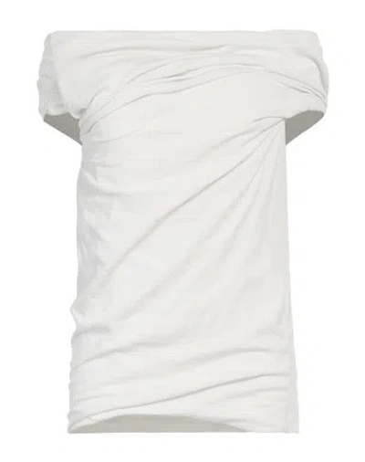 Msgm Woman T-shirt Light Grey Size M Cotton