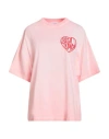 Msgm Woman T-shirt Light Pink Size L Cotton