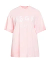 Msgm Woman T-shirt Light Pink Size M Cotton