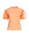 Msgm Woman T-shirt Orange Size L Cotton, Polyamide In Orange