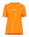 Msgm Woman T-shirt Orange Size Xl Cotton In Orange