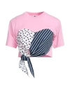 Msgm Woman T-shirt Pink Size M Cotton In Pink