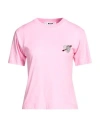 Msgm Woman T-shirt Pink Size S Cotton