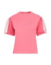 Msgm Woman T-shirt Pink Size Xxs Cotton, Polyamide