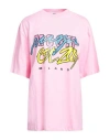 Msgm Woman T-shirt Pink Size Xl Cotton