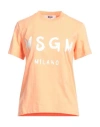 Msgm Woman T-shirt Salmon Pink Size L Cotton