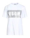 Msgm Woman T-shirt White Size L Cotton In White
