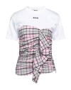 Msgm Woman T-shirt White Size L Cotton In White