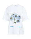 Msgm Woman T-shirt White Size L Cotton In White