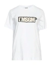 Msgm Woman T-shirt White Size M Cotton In White