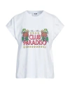 Msgm Woman T-shirt White Size L Cotton In White