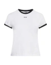 Msgm Woman T-shirt White Size S Cotton, Elastane In White