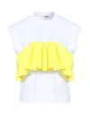 Msgm Woman T-shirt White Size L Cotton, Polyester In White