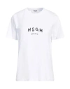 Msgm Woman T-shirt White Size M Cotton In White
