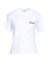 Msgm Woman T-shirt White Size M Cotton In White
