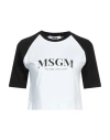 Msgm Woman T-shirt White Size L Cotton In White