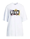Msgm Woman T-shirt White Size M Cotton